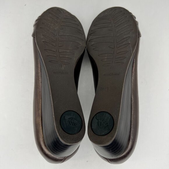 Nurture Womens Serene Brown Leather Low Casual Wedge Size 10 M Slip On Heels - Picture 10 of 10